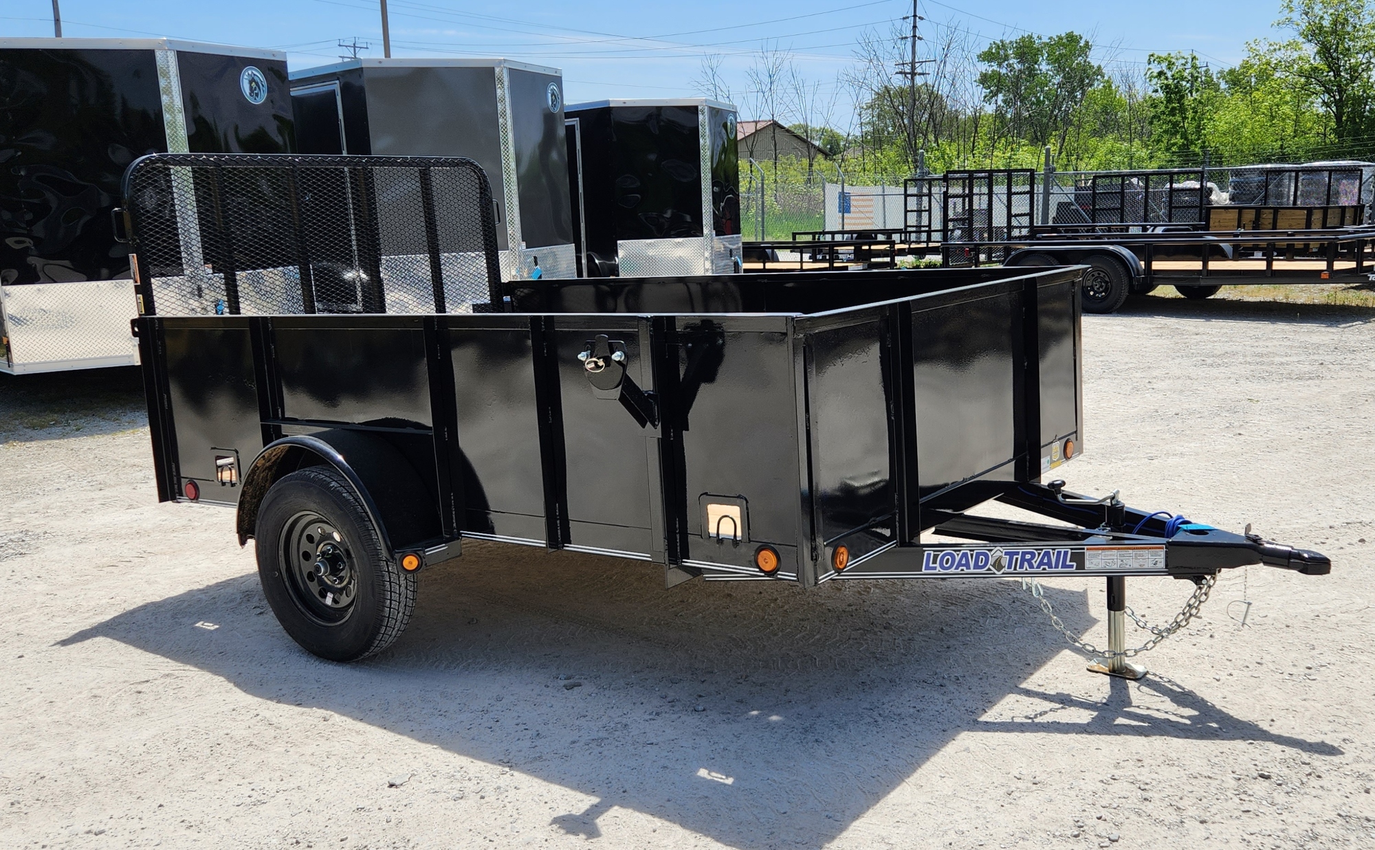 Load Trail 5 x 8 Single Axle Landscape Trailer with 24" Solid Metal Sides